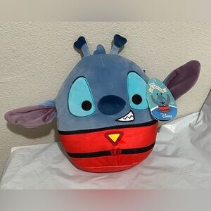 Disney Kellytoy Squish mallows, Stitch Plush with Red and Blue Design
